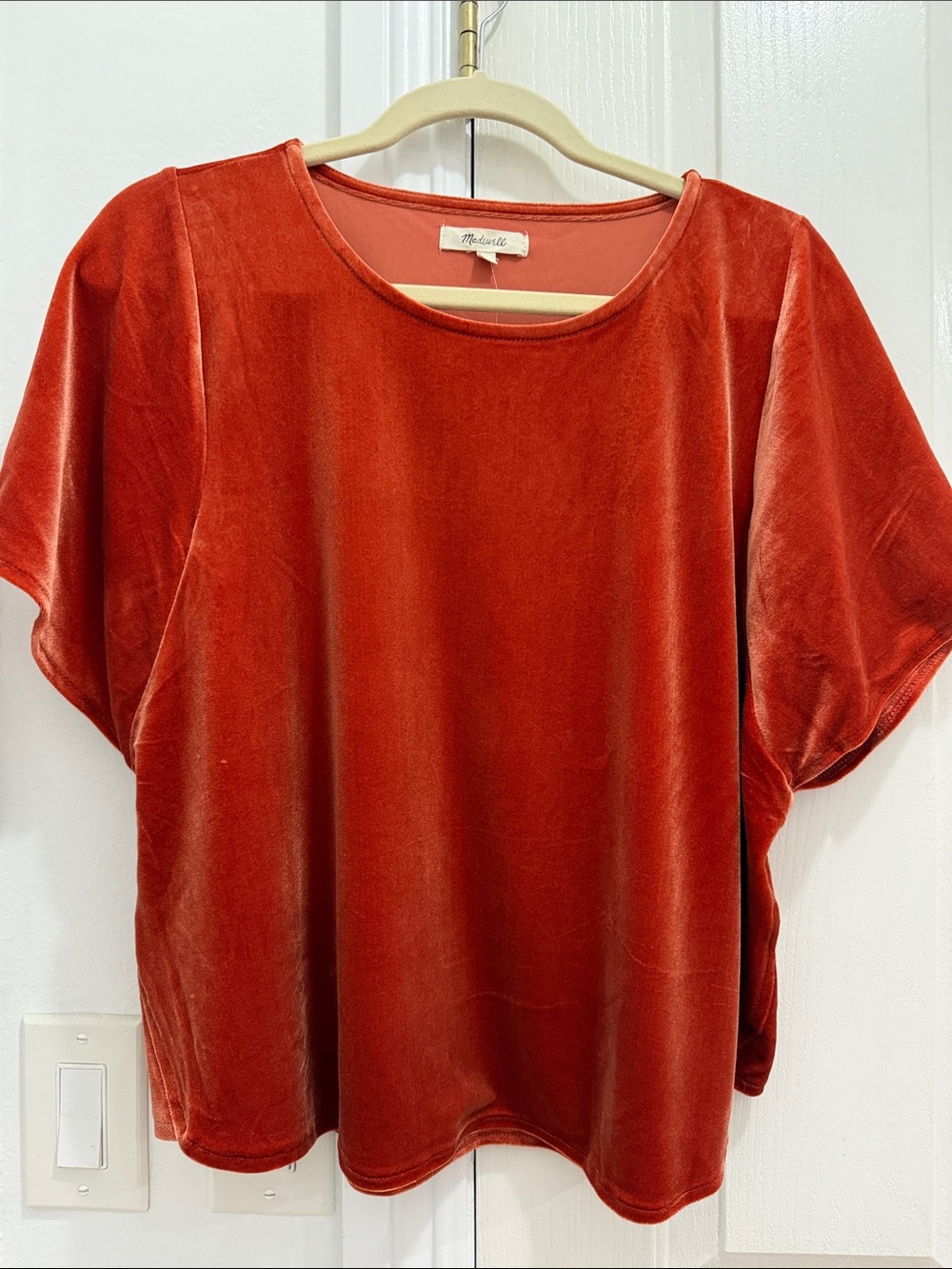 Madewell Rust Velvet Short Sleeve Tee